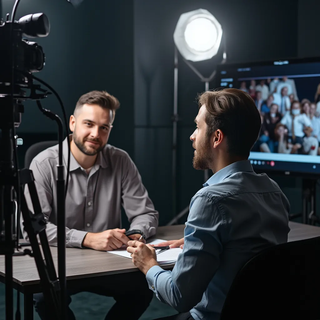 Entrevista en televisión
